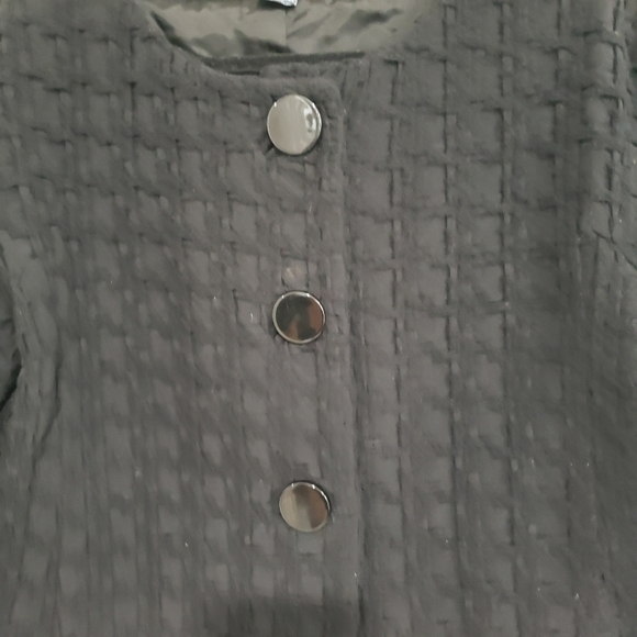 French Connection Vintage Virgin Wool Black Bolero Blazer Size 4 - Picture 4 of 11